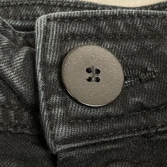 Zara Jeans Marine Straight Jeans Size 0‎ Women Wide Leg Raw Hem Faded High Rise - Picture 8 of 11